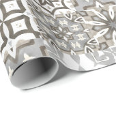 Neutrale, beige, grijze, Marokkaanse tegels Cadeaupapier (Rol Hoek)