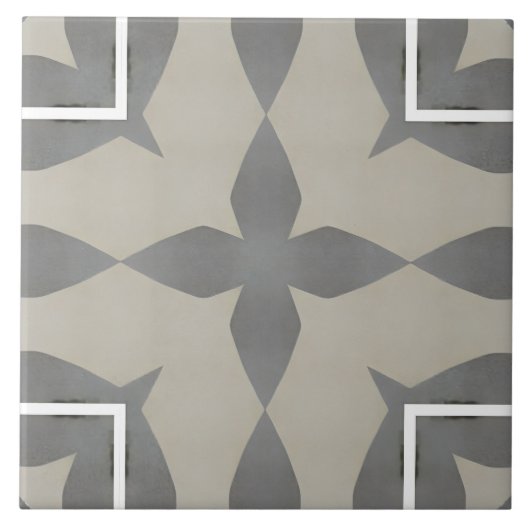 Neutrale, beige, grijze, Marokkaanse tegels Tegeltje (Voorkant)