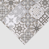 Neutrale, beige, grijze, Marokkaanse tegels Tissuepapier (Detail)