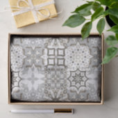 Neutrale, beige, grijze, Marokkaanse tegels Tissuepapier (Geschenk)