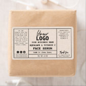 Neutrale beige Kraft Paper Serumlabels Etiket (Insitu)