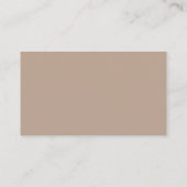 Neutrale Beige QR Code Monogramma Sociale Media Visitekaartje (Achterkant)