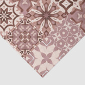 Neutrale, beige, rood, roze, Marokkaanse tegels Tissuepapier (Detail)