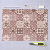 Neutrale, beige, rood, roze, Marokkaanse tegels Tissuepapier (Craft)