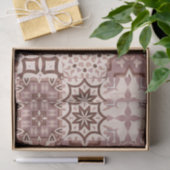 Neutrale, beige, rood, roze, Marokkaanse tegels Tissuepapier (Geschenk)