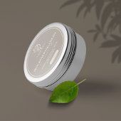 Neutrale Beige Schoonheidssalon Cosmetica Pot Labe Ronde Sticker