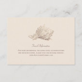 Neutrale Beige Seashell Beach Bruiloft Informatie Informatiekaartje (Voorkant)