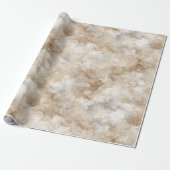 Neutrale Beige Steen Textuur Ivoor Abstract Patroo Cadeaupapier (Uitgerold)