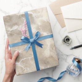 Neutrale Beige Steen Textuur Ivoor Abstract Patroo Cadeaupapier