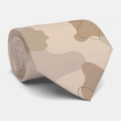 Neutrale Beige Tinten Stropdas (Opgerold)