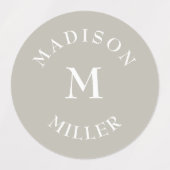 Neutrale Beige Waterdichte Kinderdagverblijf Babyf Labels (Design 2)