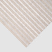 Neutrale beige witte strepen tissuepapier (Detail)