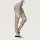 Neutrale Beige Wolken Leggings (Rechts)