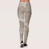 Neutrale Beige Wolken Leggings (Achterkant)