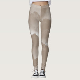Neutrale Beige Wolken Leggings