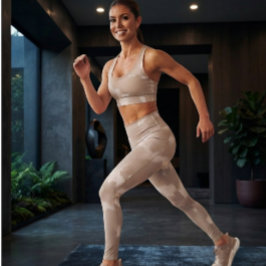 Neutrale Beige Wolken Leggings