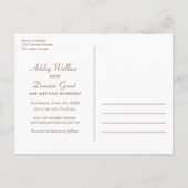 Neutrale Beige Zeester Bruiloft Foto Save the Date Aankondigingskaart (Achterkant)