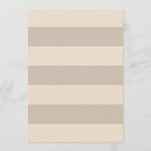Neutrale Beige Zeester Strand Bruiloft Diner Menu (Achterkant)