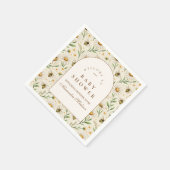 Neutrale Bij Baby Shower Servet (Hoek)