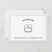 Neutrale Black White Candle Care Instruction Kaart (Achterkant)