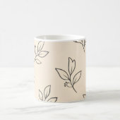Neutrale Blad Mok | Beige Koffiemok (Center)
