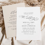 Neutrale blindheid van elegant script in één huwel kaart<br><div class="desc">Deze elegante Uitnodiging van het Bieden van de Foto kenmerkt een vage tekst van de manuscriptkalligrafie die met een klastige serif & een moderne sans doopvont in zwart wordt in paren wordt gerangschikt; op de rug is een klantgericht monogram op een neutrale boho blush achtergrond. Overeenkomende objecten beschikbaar.</div>