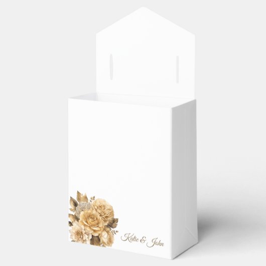 Neutrale Bloem Boeket-Bruiloft Dank u- Bedankdoosjes (Geopend)