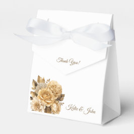 Neutrale Bloem Boeket-Bruiloft Dank u- Bedankdoosjes