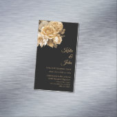 Neutrale Bloem Boeket-Bruiloft Save Onze Datum- Magnetisch Visitekaartje (Voorbeeld)