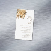 Neutrale Bloem Boeket-Wit Bruiloft Bewaar onze Dat Magnetisch Visitekaartje (Voorbeeld)