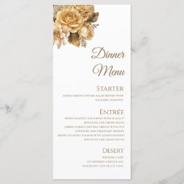 Neutrale Bloem Boeket-Wit Bruiloft- Menu