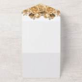 Neutrale Bloem Boeket-Wit Bruiloft QR-code All In One Uitnodiging (Buitenkant)