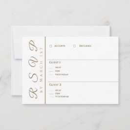 Neutrale Bloem Boeket-Wit Bruiloft- RSVP Kaartje