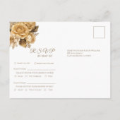 Neutrale Bloem Boeket-Wit Bruiloft RSVP- Uitnodiging Briefkaart (Achterkant)