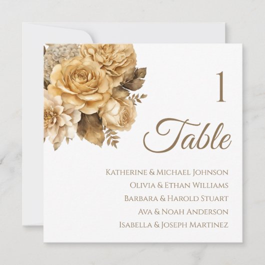 Neutrale Bloem Boeket-Zitkaart Kaart (Voorkant)