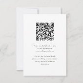 Neutrale bloemen | Combo QR-code en traditioneel RSVP Kaartje (Achterkant)