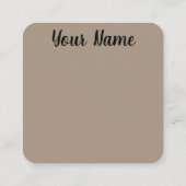 Neutrale bloemen | esthetisch | Boho | Visitekaart Vierkante Visitekaartje (Achterkant)