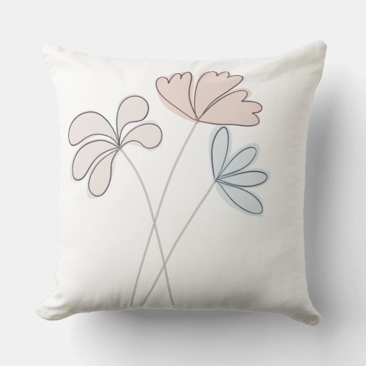 Neutrale bloemen kinderzitjes kussen (Voorkant)