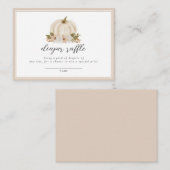 Neutrale Bloemen Pompoen Luier Raffle Kaart (Voorkant / Achterkant)