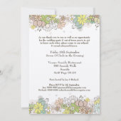 Neutrale bloemen repetitie Dinner DIY Custom Uitno Kaart (Achterkant)