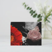 Neutrale bloemkaart briefkaart (Staand voorkant)