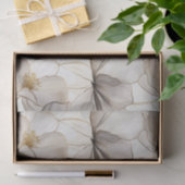 Neutrale bloemlijnen ontkoppeld weefselpapier tissuepapier (Geschenk)