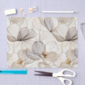 Neutrale bloemlijnen ontkoppeld weefselpapier tissuepapier (Craft)