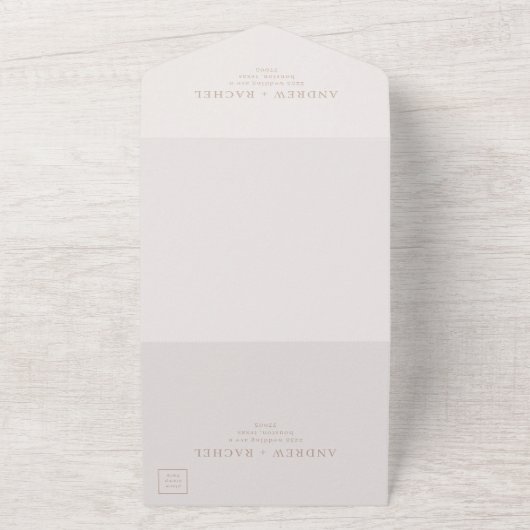 Neutrale Blokken Lentweduwfoto All In One Uitnodiging (Buitenkant)