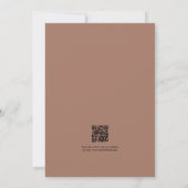 Neutrale Bloom Mocha Mousse Bloemige Bruidsdouche Save The Date (Achterkant)