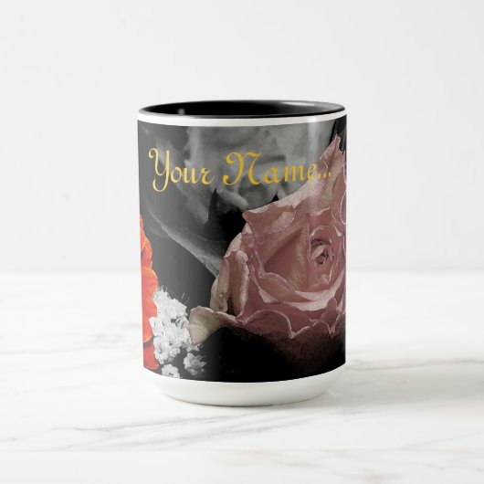 Neutrale Blumendesign Mok (Midden)