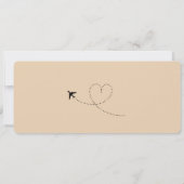 Neutrale Boarding Pass Bestemming bruiloft QR-code Kaart (Achterkant)