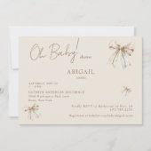 Neutrale bogen op Baby shower uitnodiging (Voorkant)