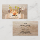 Neutrale Bohaan-kleuren Visitekaartje (Voorkant / Achterkant)