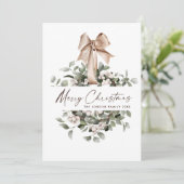 Neutrale Boheemse Kerstkrans Groet Feestdagenkaart (Staand voorkant)